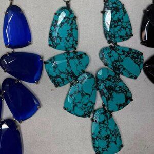 Kendra Scott Harlow Variegated Teal Gunmetal
